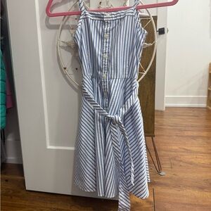 Polo Ralph Lauren Striped Midi Dress with Tie Waist
